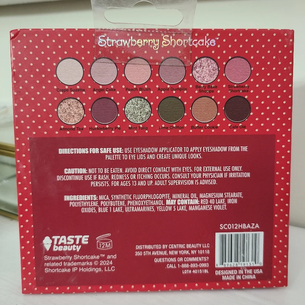 Strawberry Shortcake Eyeshadow Palette, 12 Eyeshadow Shades